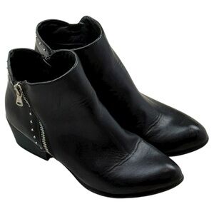 Esprit Topaz Black Studded Zip‎ Ankle Boots Women’s 9M Faux Leather